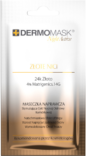 L'BIOTICA DERMOMASK Night Active złote Nici 12 ml