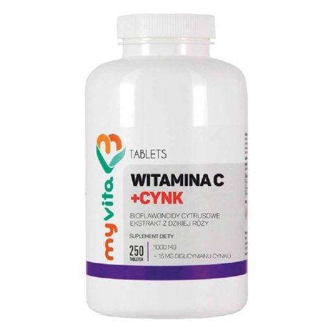 MYVITA Witamina C + Cynk 250 tabletek