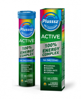 PLUSSSZ Active 100% Energy Complex 20 Tabletek Musujących