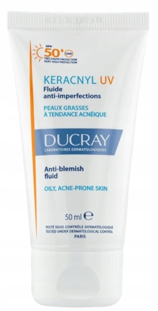 DUCRAY Keracnyl UV Fluid Przeciwko Niedoskonałościom i Ochrona SPF50+ 50ml