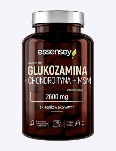 ESSENSEY Glukozamina + Chondroityna + MSM 120 Kapsułek