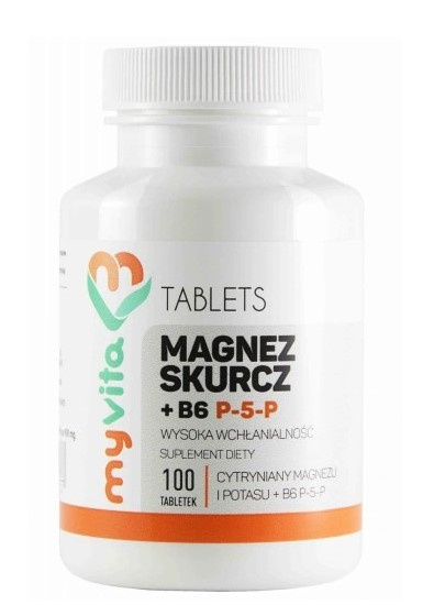 MYVITA Magnez Skurcz + Witamina B6 P-5-P 100 Tabletek