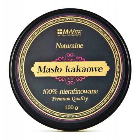 MYVITA Naturalne Masło Kakaowe 100% Nierafinowane 100 gram