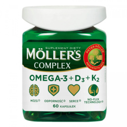 MOLLER'S COMPLEX Omega-3 + D3 + K2 60 kapsułek