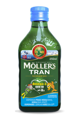 MOLLER'S Tran Norweski Owocowy Płyn 250 ml