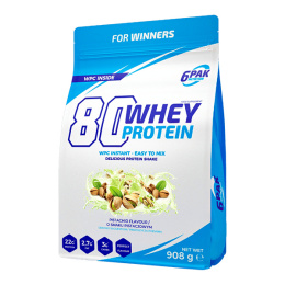 6PAK 80 Whey Protein Pistacjowy 908 gram