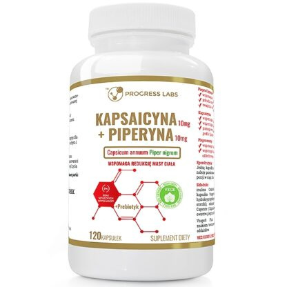 PROGRESS LABS Kapsaicyna + Piperyna + Prebiotyk 120 Kapsułek