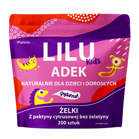 Lilu KIDS witamina ADEK żelki dla dzieci i dorosłych 200 sztuk