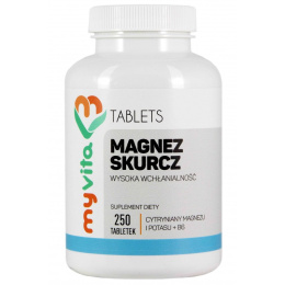 MYVITA Magnez Skurcz 250 Tabletek