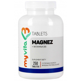 MYVITA Magnez + Witamina B6 250 Tabletek