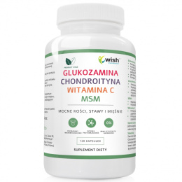 WISH Glukozamina Chondroityna MSM Witamina C Vege 120 Kapsułek