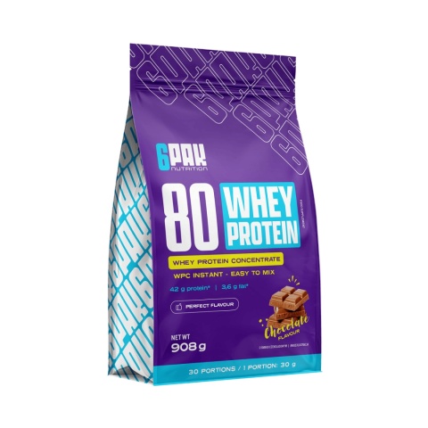6PAK 80 Whey Protein Czekolada 908 gram