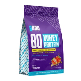 6PAK 80 Whey Protein Truskawka Strawberry 908g
