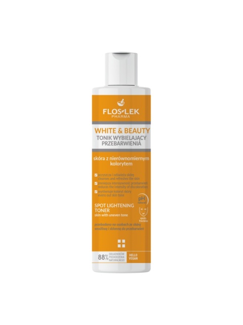 FLOSLEK WHITE and BEAUTY Tonik wybielający przebarwienia 225 ml
