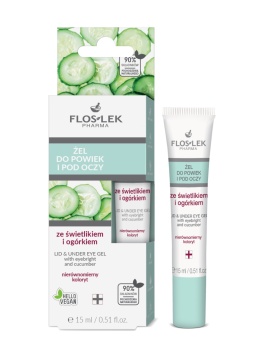 FLOSLEK Żel do powiek i pod oczy ze świetlikiem i ogórkiem 15 ml