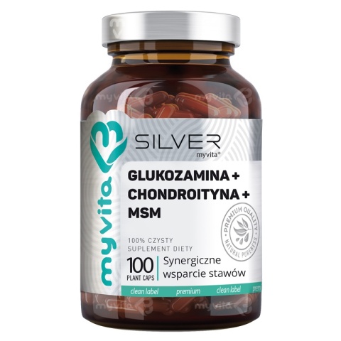 MYVITA SILVER Glukozamina + Chondroityna + MSM 100 Kapsułek
