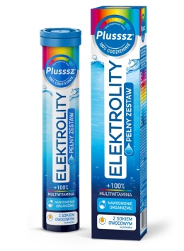 PLUSSSZ Elektrolity + 100% Multiwitamina 24 Tabletki Musujące