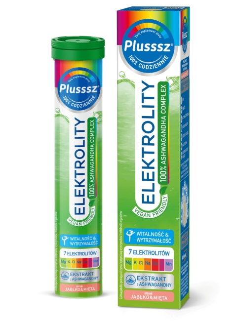 Plusssz Elektrolity 100% Ashwagandha Complex 24 Tabletki Musujące