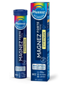 Plusssz Magnez Forte Cytrynian 24 Tabletki Musujące